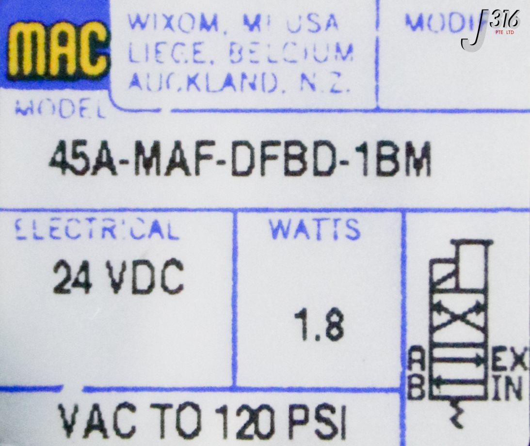 38961 MAC 8-SLOT SOLENOID VALVE MANIFOLD BLOCK ASSY 45A-MAF-DFBD